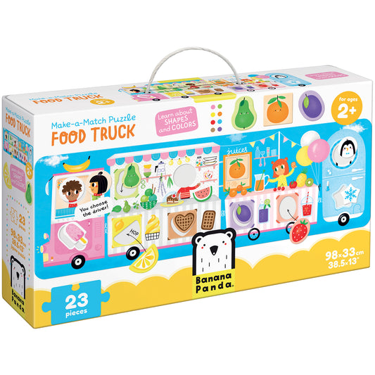 Dėlionė Make-a-Match Puzzle Food Truck - Banana Panda